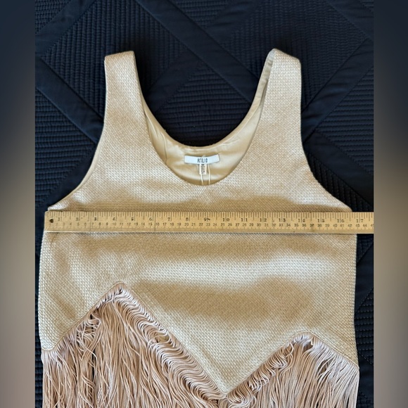 NWT Asilio/Revolve Gatsby fringe top 4 beige/cream 1920's boho - Picture 7 of 12